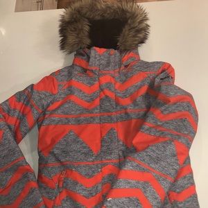 Patterned Roxy Girls Down Jacket